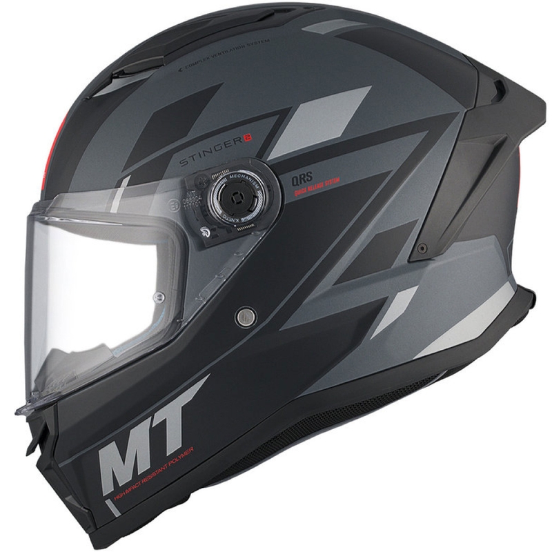 Cască de motocicletă MT Stinger 2 Solid Zivze Black-Grey Matte Integral Motorcycle Helmet lichidare