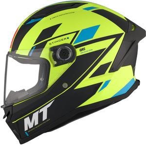 MT Stinger 2 Solid Zivze verde fluo-negru-albastru mat cască de motociclist integrală