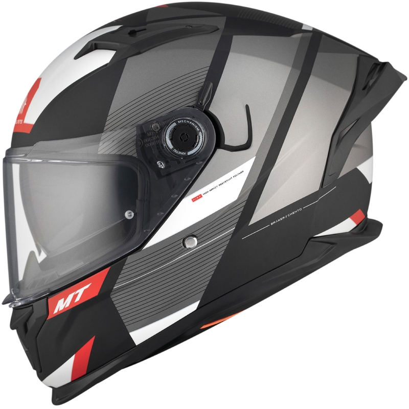 MT BRAKER CHENTO B0 cască de motocicletă integrală MT BRAKER CHENTO B0 negru-gri-alb