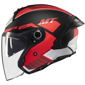 Casca open MT Cosmo SV Cruiser roșu-negru-gri mat