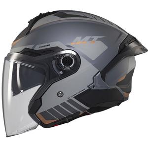 Casca open MT Cosmo SV Cruiser gri-negru mat
