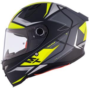 MT REVENGE 2 S HATAX C3 negru-gri-galben cască de motocicletă integrală MT REVENGE 2 S HATAX C3 negru-gri-galben