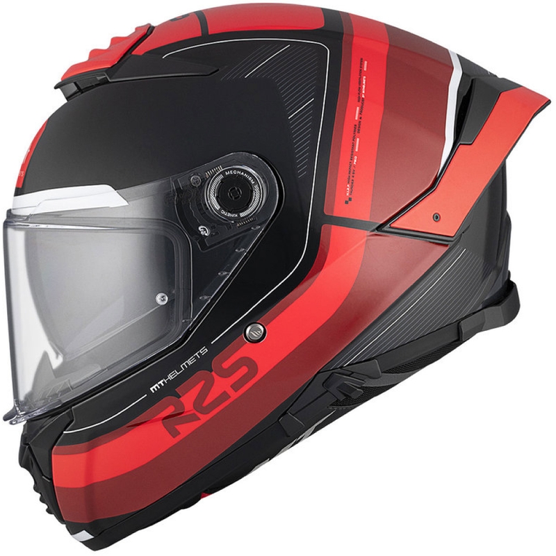 Cască integrală pentru motocicletă MT THUNDER 4 SV R25 B2 roșu-negru lucios