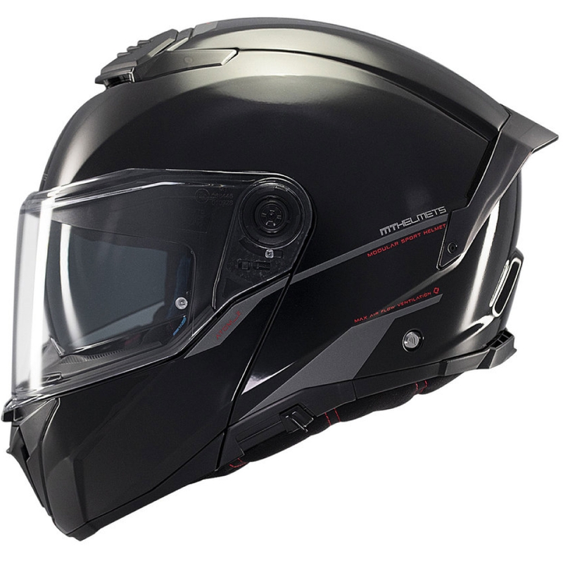 MT ATOM 2 SV SOLID A1 cască de motociclist negru lucios
