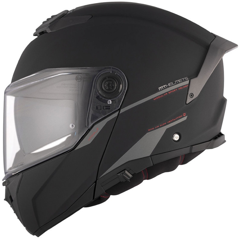 Cască de motocicletă pliabilă MT ATOM 2 SV SOLID A1 negru mat