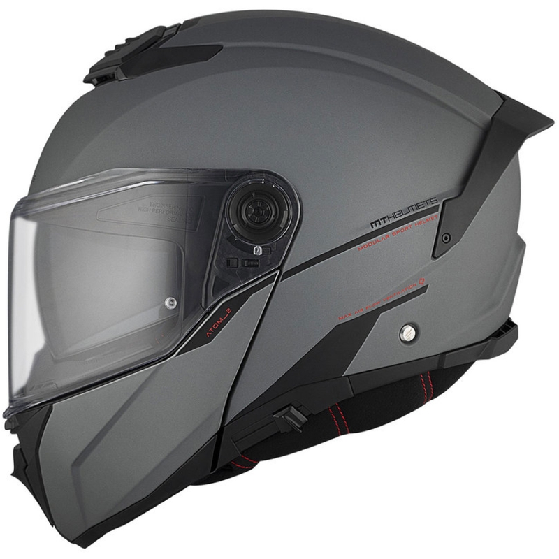 Cască de motociclist MT ATOM 2 SV SOLID A2 gri mat