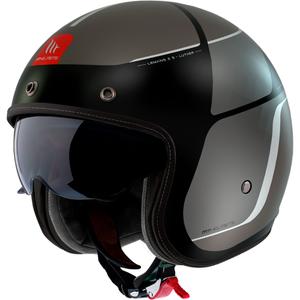 Casca moto open MT Le Mans 2 SV Luther negru-gri mat