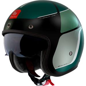 Casca moto open MT Le Mans 2 SV Luther negru-gri-verde mat