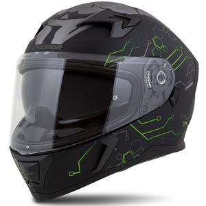 Casca de motocicletă Cassida 3.0 Hack Integral Verde-Negru Mat