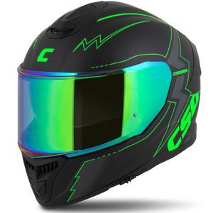 Cască de motocicletă Integral Cassida Integral GT 2.1 Flash negru-verde-fluo-gri