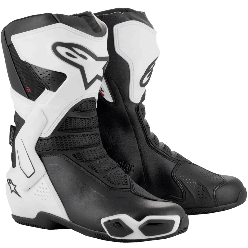 Ghete moto dama Alpinestars Stella SMX-6 3 Drystar alb-negru