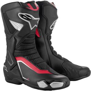 Cizme moto Alpinestars SMX-6 3 negru-argintiu-rosu
