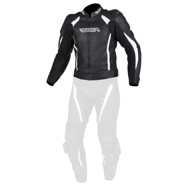 Jacheta de motociclete RSA Imola negru și alb pentru bărbați RSA Imola lichidare