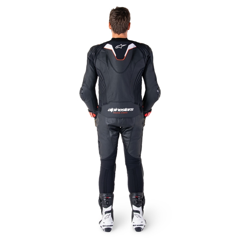 Geacă din piele moto Alpinestars Missile 3 Ignition negru-alb