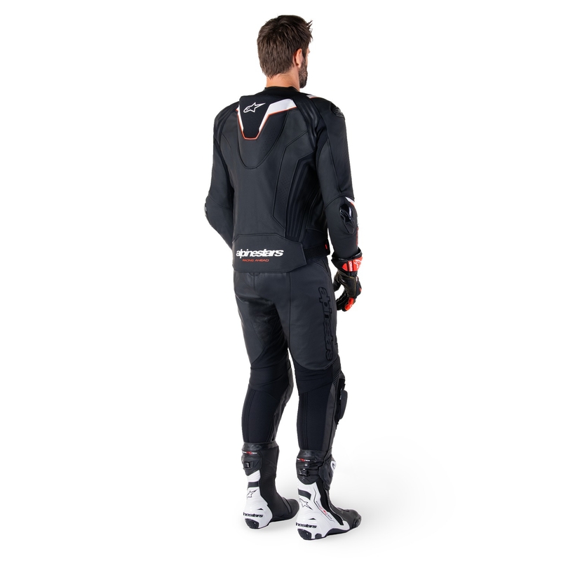 Geacă din piele moto Alpinestars Missile 3 Ignition negru-alb