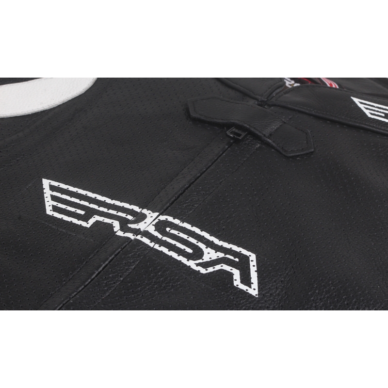 Jacheta de motociclete RSA Imola negru și alb pentru bărbați RSA Imola lichidare