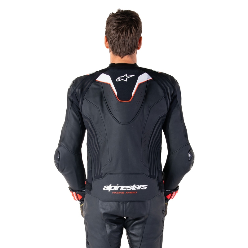 Geacă din piele moto Alpinestars Missile 3 Ignition negru-alb