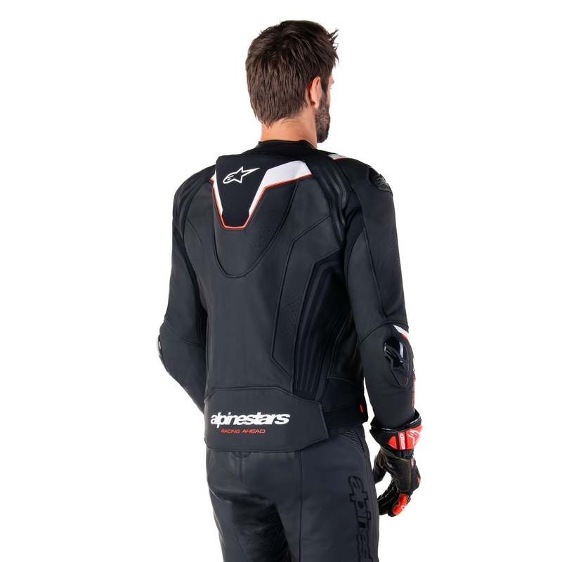 Geacă din piele moto Alpinestars Missile 3 Ignition negru-alb