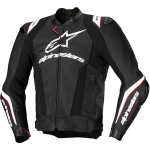Geacă din piele moto Alpinestars Missile 3 Ignition negru-alb