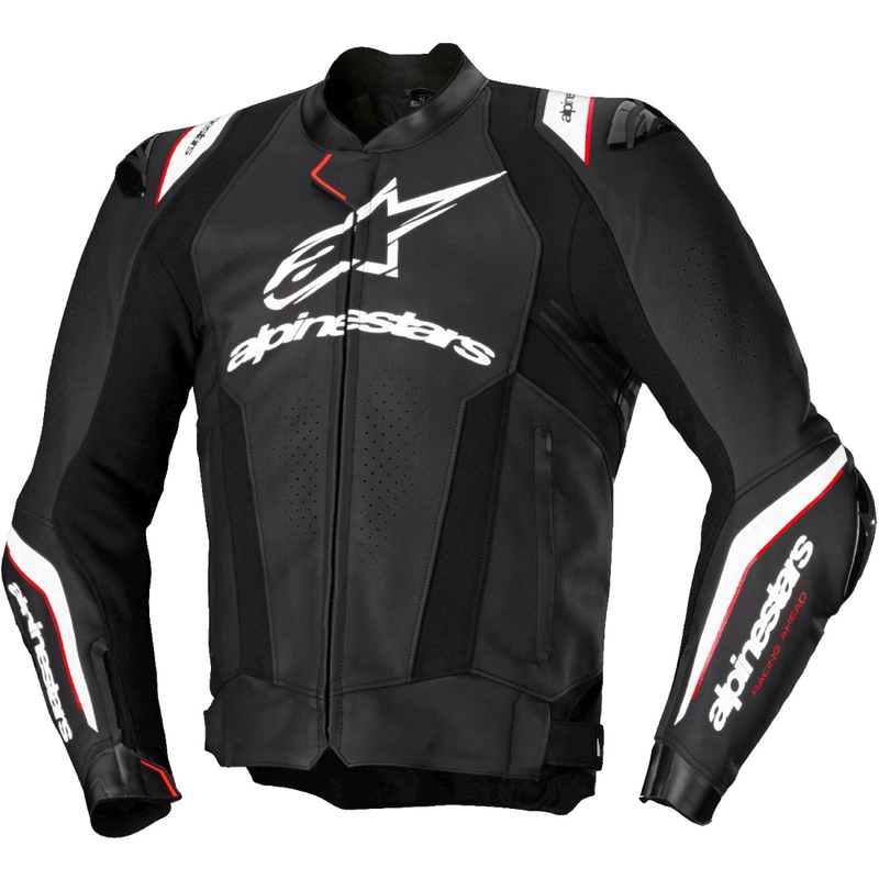 Geacă din piele moto Alpinestars Missile 3 Ignition negru-alb