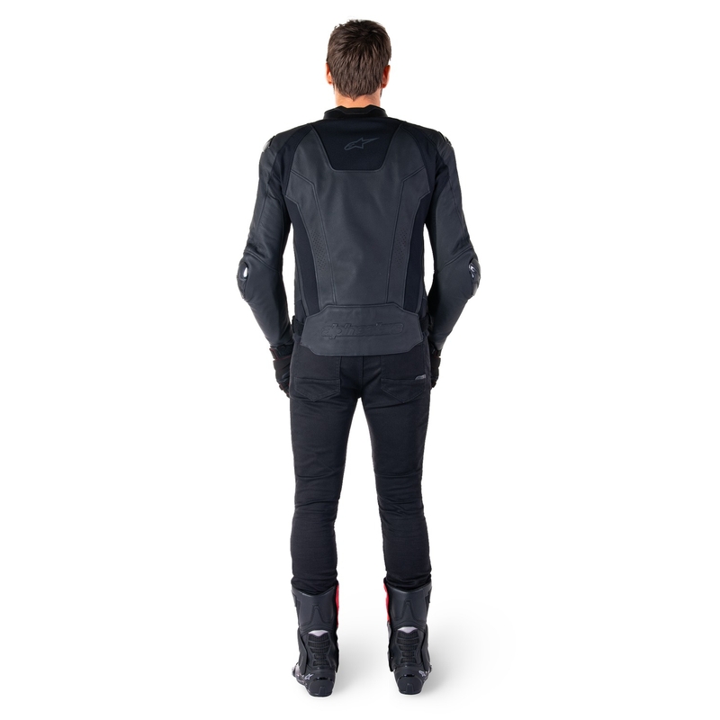 Geacă moto piele Alpinestars Missile 3 negru-negru