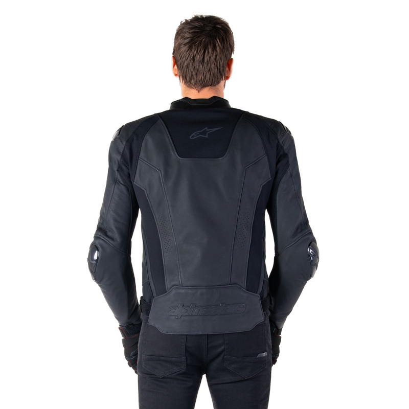 Geacă moto piele Alpinestars Missile 3 negru-negru