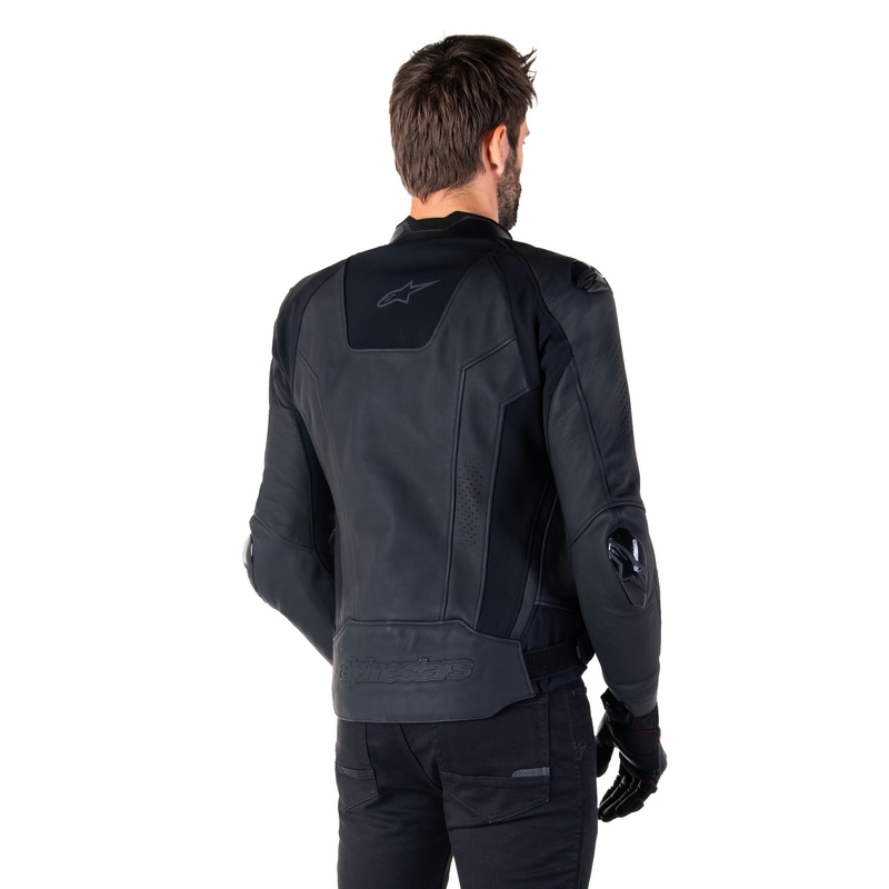 Geacă moto piele Alpinestars Missile 3 negru-negru