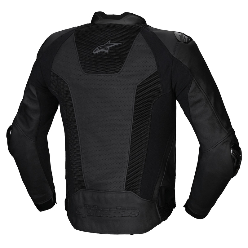 Geacă moto din piele Alpinestars Missile 3 Airflow negru-negru
