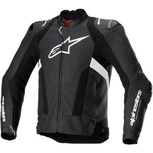 Geacă din piele moto Alpinestars Missile 3 Airflow negru-alb
