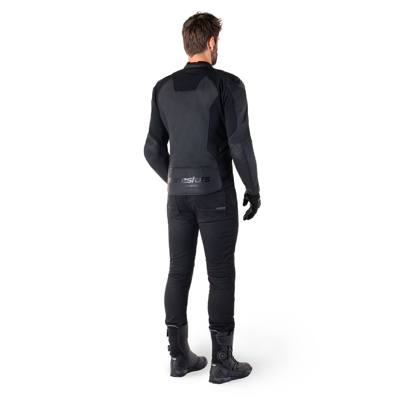 Geacă moto din piele Alpinestars Faster 3 negru-negru