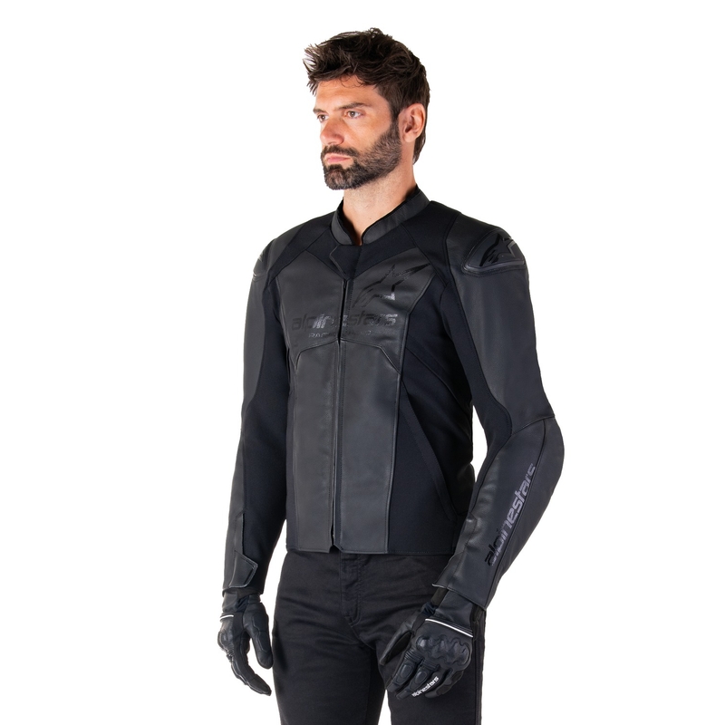 Geacă moto din piele Alpinestars Faster 3 negru-negru