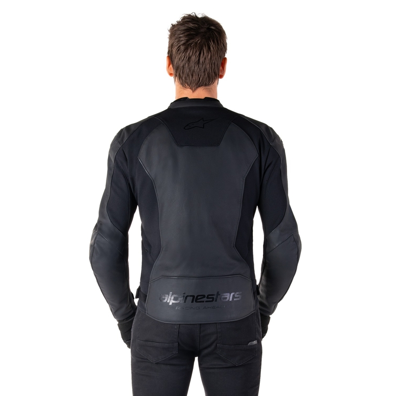 Geacă moto din piele Alpinestars Faster 3 negru-negru