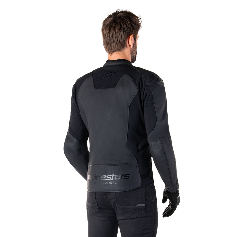 Geacă moto din piele Alpinestars Faster 3 negru-negru