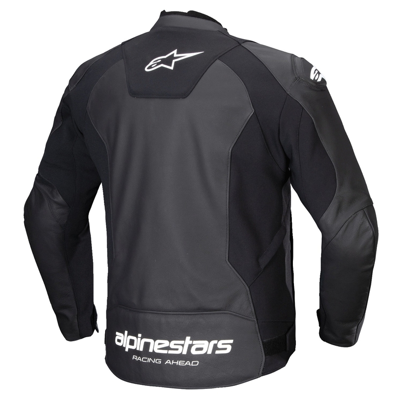 Geacă din piele moto Alpinestars Faster 3 negru-alb