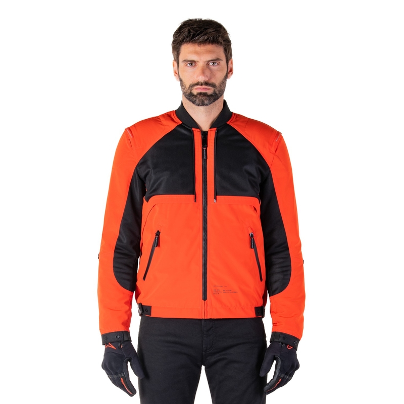 Geacă moto Alpinestars Mootant Waterproof Parka negru-portocaliu fluo