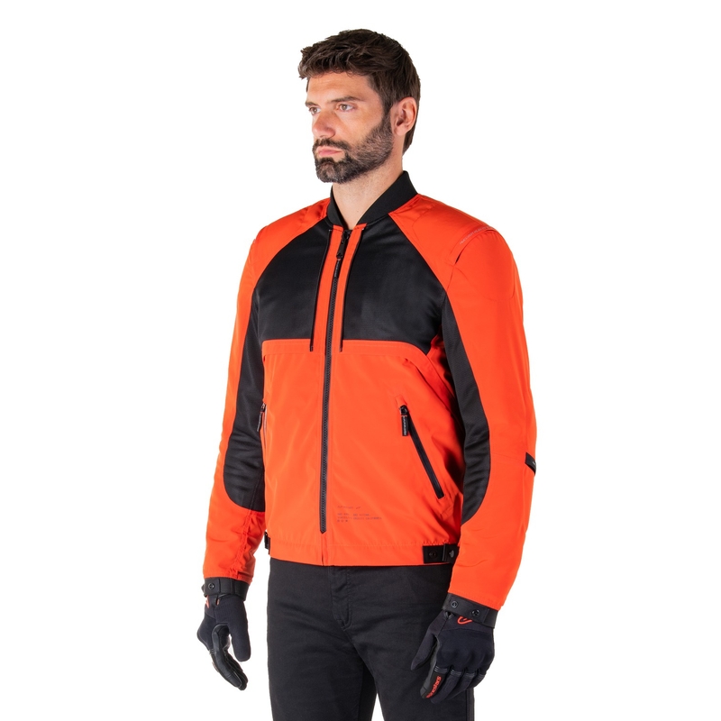 Geacă moto Alpinestars Mootant Waterproof Parka negru-portocaliu fluo