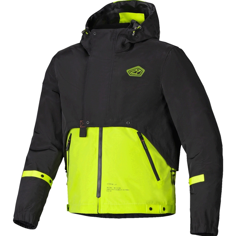Jacheta moto Alpinestars Mootant Waterproof Parka negru-galben fluo