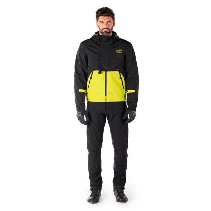 Jacheta moto Alpinestars Mootant Waterproof Parka negru-galben fluo
