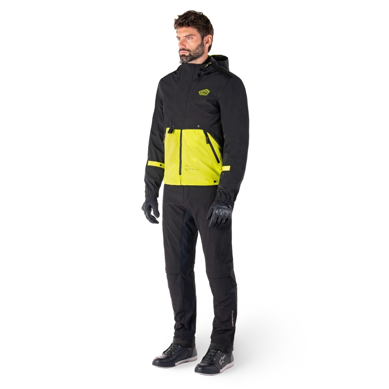 Jacheta moto Alpinestars Mootant Waterproof Parka negru-galben fluo