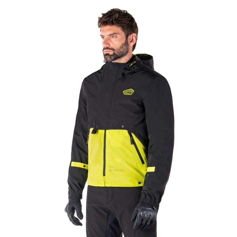 Jacheta moto Alpinestars Mootant Waterproof Parka negru-galben fluo