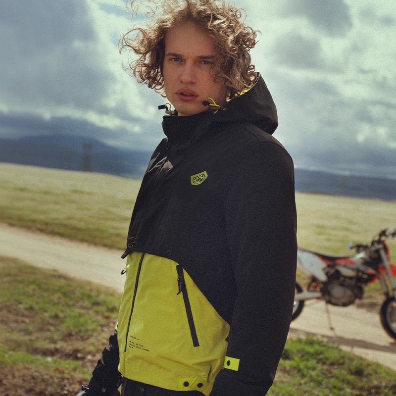 Jacheta moto Alpinestars Mootant Waterproof Parka negru-galben fluo