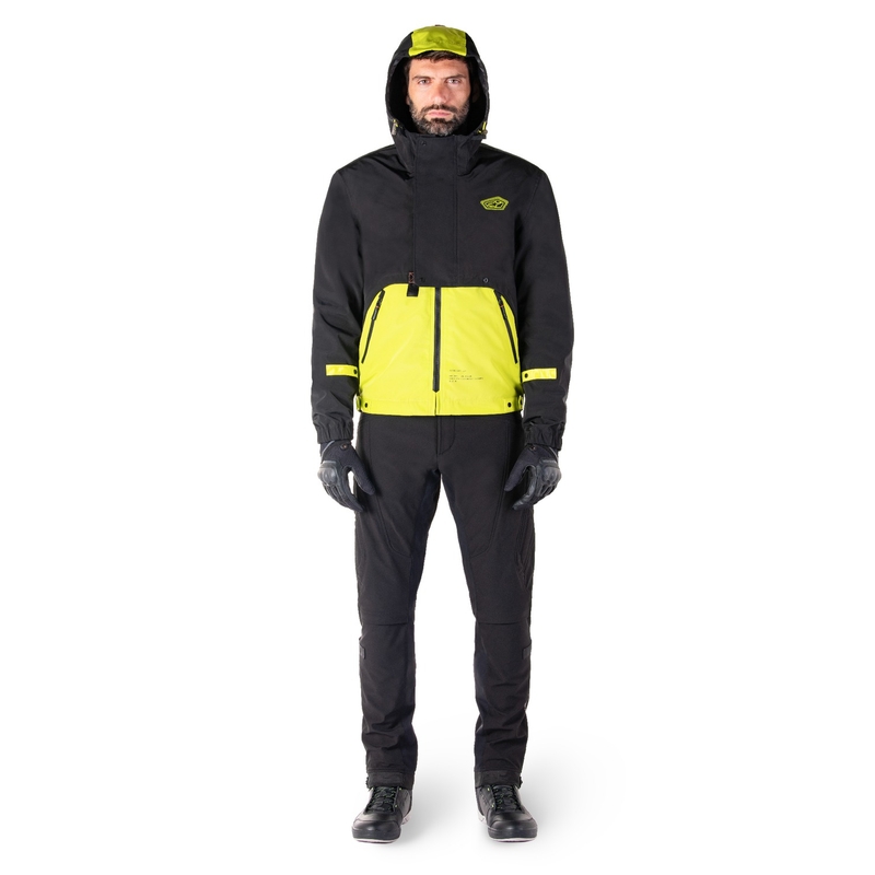 Jacheta moto Alpinestars Mootant Waterproof Parka negru-galben fluo
