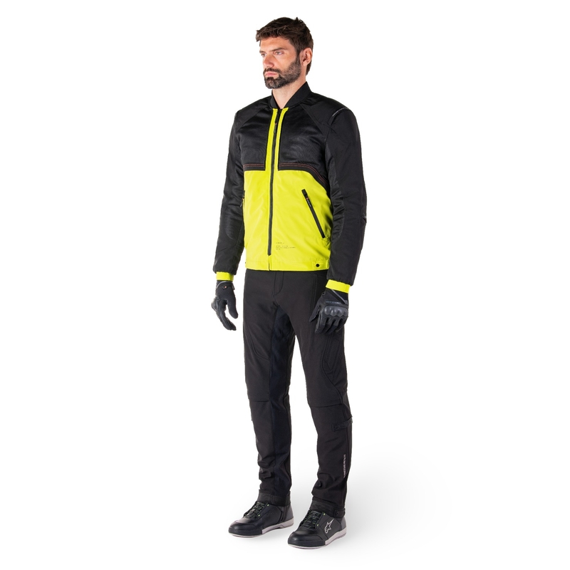 Jacheta moto Alpinestars Mootant Waterproof Parka negru-galben fluo