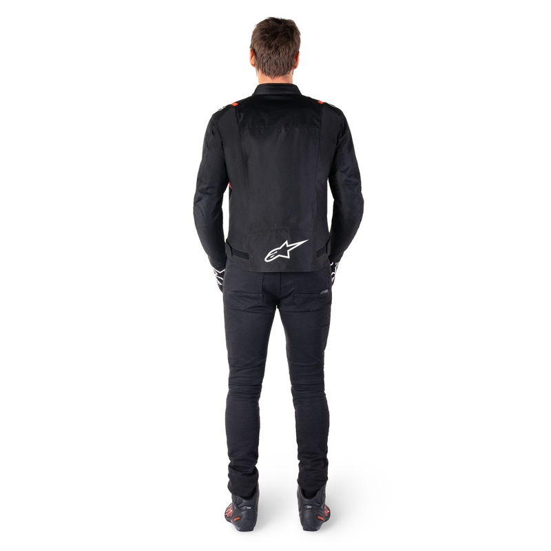 Jacheta moto impermeabila Alpinestars T-SPS 2 negru-alb-rosu fluo