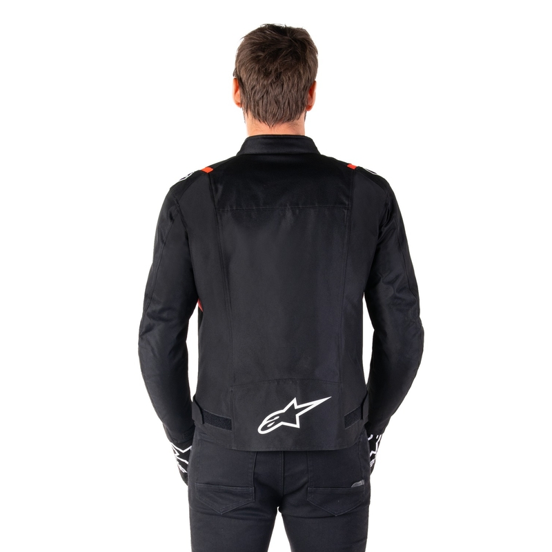 Jacheta moto impermeabila Alpinestars T-SPS 2 negru-alb-rosu fluo