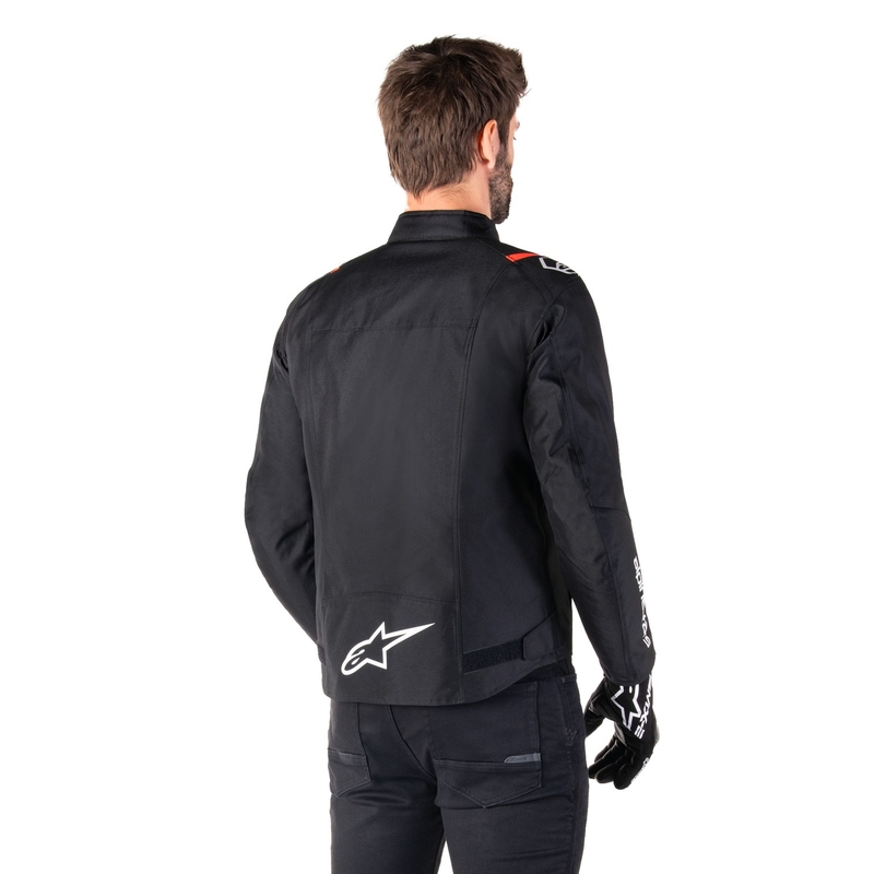 Jacheta moto impermeabila Alpinestars T-SPS 2 negru-alb-rosu fluo
