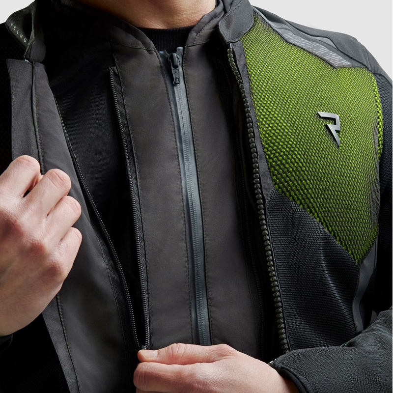 Geacă moto Rebelhorn Jax negru-galben fluo