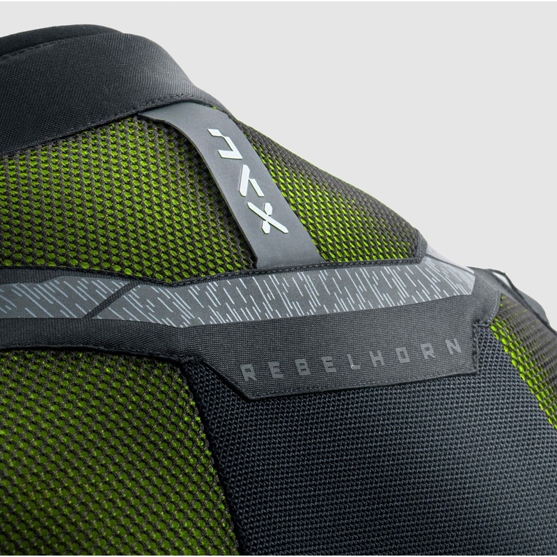 Geacă moto Rebelhorn Jax negru-galben fluo