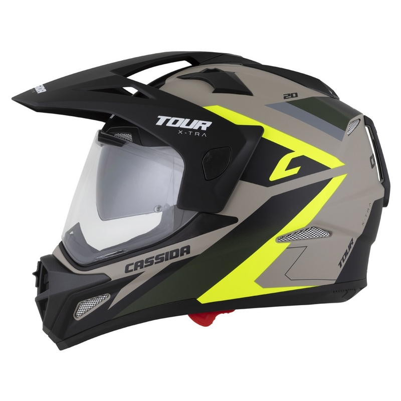 Casca enduro Cassida Tour 2.0 X-tra mat nisip-fluo galben-verde-negru