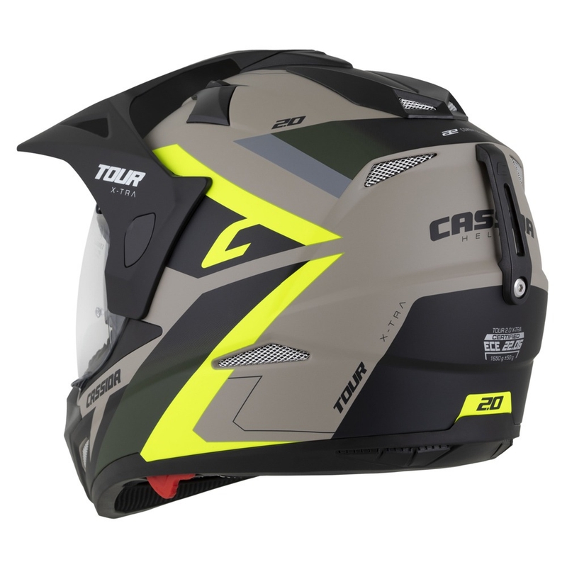 Casca enduro Cassida Tour 2.0 X-tra mat nisip-fluo galben-verde-negru